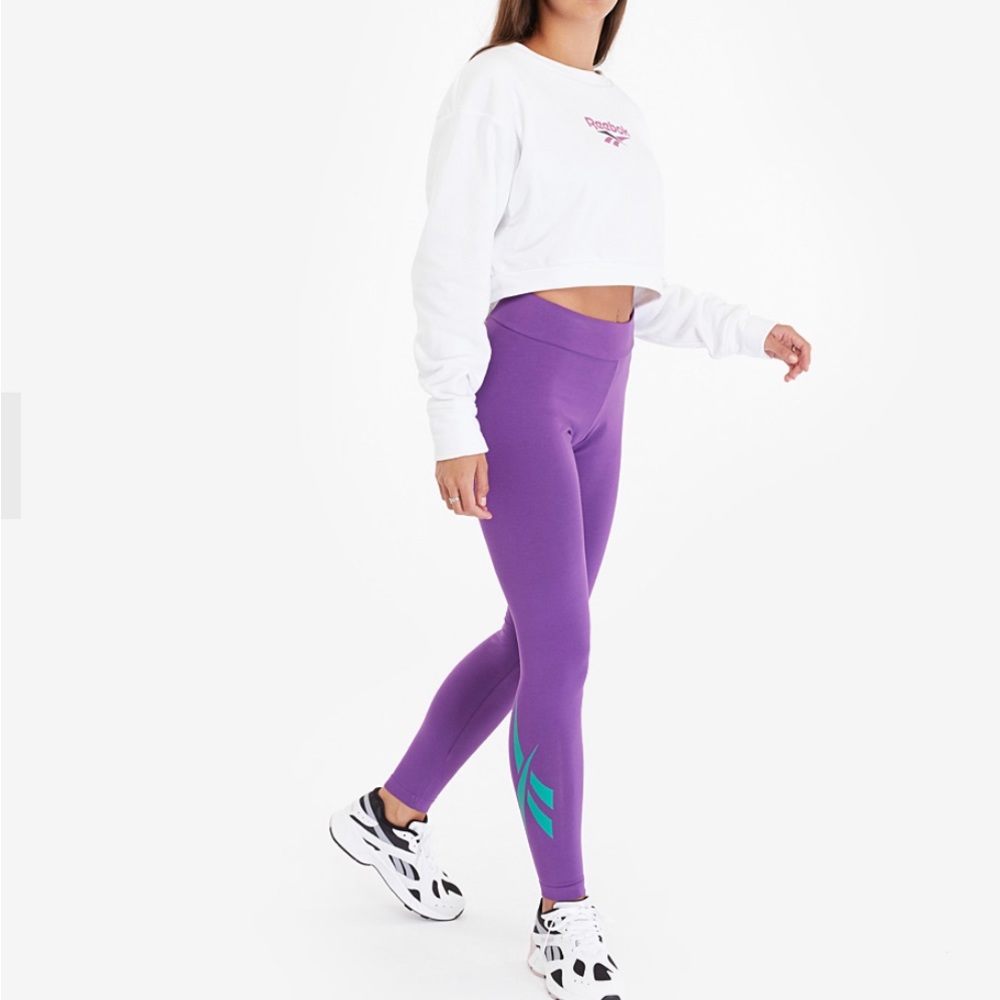 Reebok Signature Sporty Chic High Waisted Leggings Size Large